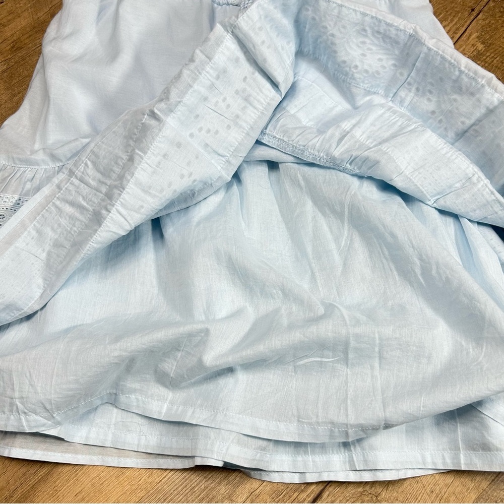 NEW Joie Blue Eyelet Lace Trim Dress S Coquette Girl Delicate Cottagecore Dainty - Picture 9 of 11